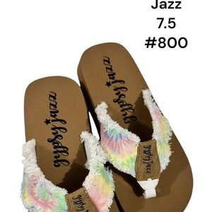 New Gypsy Jazz Flip Flops Size 7.5